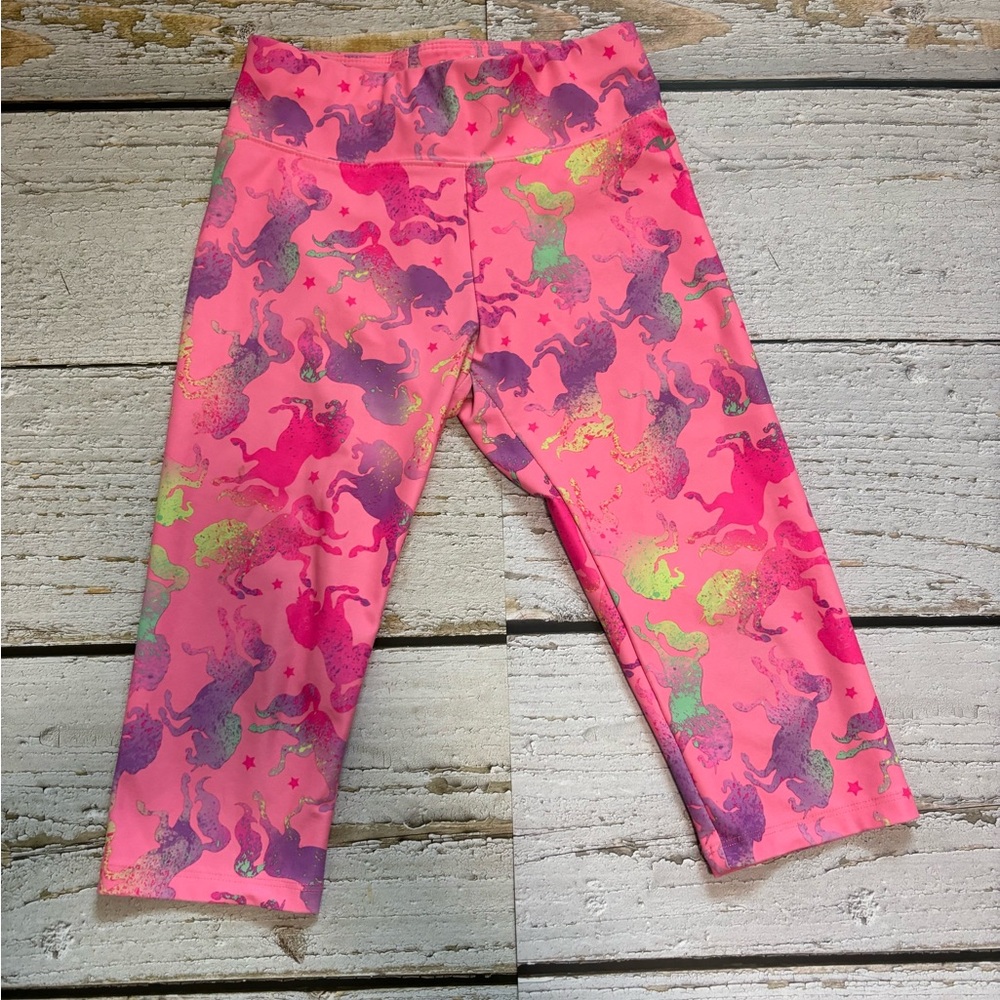 Athletic Works Pink and Purple Unicorn Kids Leggings